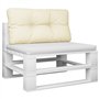vidaXL Coussin de Palette crème 80x40x12 cm Tissu