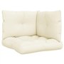 vidaXL Coussins de Palette Lot de 3 crème Tissu