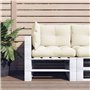 vidaXL Coussins de Palette Lot de 3 crème Tissu