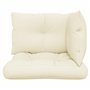 vidaXL Coussins de Palette Lot de 3 crème Tissu