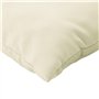 vidaXL Coussins de Palette Lot de 3 crème Tissu