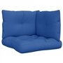 vidaXL Coussins de Palette Lot de 3 Bleu Royal Tissu