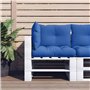 vidaXL Coussins de Palette Lot de 3 Bleu Royal Tissu