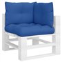 vidaXL Coussins de Palette Lot de 3 Bleu Royal Tissu