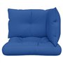vidaXL Coussins de Palette Lot de 3 Bleu Royal Tissu