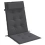 vidaXL Coussins de Chaise à Dossier Haut Lot de 6 Anthracite