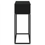 Tavolino Consolle Nero 80x30x75 cm Legno Multistrato e Ferro