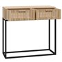 Tavolino Consolle 80x30x75 cm Legno Multistrato e Ferro