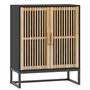 Credenza Nera 60x30x75 cm in Legno Multistrato