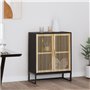 Credenza Nera 60x30x75 cm in Legno Multistrato