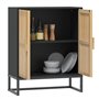 Credenza Nera 60x30x75 cm in Legno Multistrato