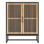 Credenza Nera 60x30x75 cm in Legno Multistrato