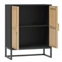 Credenza Nera 60x30x75 cm in Legno Multistrato