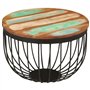 vidaXL Table Basse, Table d'Appoint avec Base, Bout de Canapé, Meuble de Salon Salle de Séjour, Industriel, Bois de Récupération