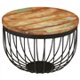vidaXL Table Basse, Table d'Appoint avec Base, Bout de Canapé, Meuble de Salon Salle de Séjour, Industriel, Bois de Récupération