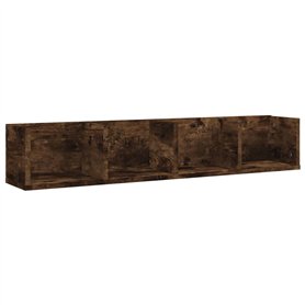 vidaXL Mensola Muro Porta PC Rovere Fumo 100x18x18cm Legno Multistrato