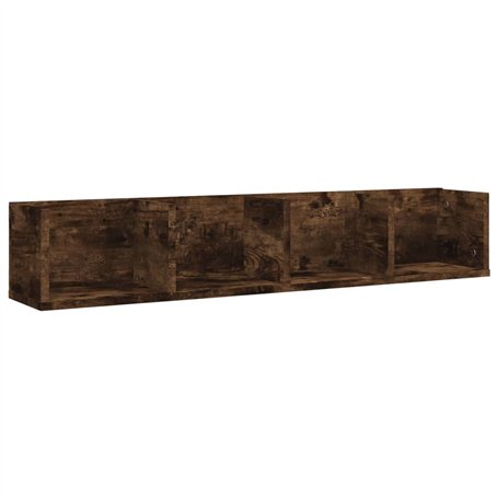 vidaXL Mensola Muro Porta PC Rovere Fumo 100x18x18cm Legno Multistrato