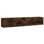 vidaXL Mensola Muro Porta PC Rovere Fumo 100x18x18cm Legno Multistrato