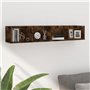 vidaXL Mensola Muro Porta PC Rovere Fumo 100x18x18cm Legno Multistrato