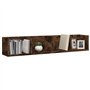 vidaXL Mensola Muro Porta PC Rovere Fumo 100x18x18cm Legno Multistrato