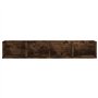vidaXL Mensola Muro Porta PC Rovere Fumo 100x18x18cm Legno Multistrato