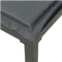 vidaXL Repose-Pied de Jardin avec Coussin, Tabouret Rembourré, Siège de Patio Terrasse Arrière-Cour Extérieur, Noir Gris Résine 