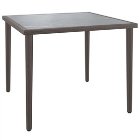 vidaXL Table de Jardin Gris 48x48x37 cm Acier