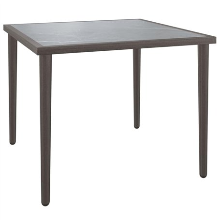 vidaXL Table de Jardin Gris 48x48x37 cm Acier