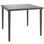 vidaXL Table de Jardin Gris 48x48x37 cm Acier