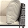 vidaXL Salon de Jardin 3 pcs avec Coussins Gris Résine tressée, Salon de Jardin, Ensemble de Salon d'extérieur, Ensemble de mobi