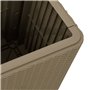 vidaXL Table de Jardin avec Couvercle Amovible, Table d'Appoint avec Rangement, Table Basse de Terrasse Patio Extérieur, Moderne