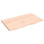 vidaXL Dessus de Table, Remplacement du Plateau de Table avec Bord Vif, Tableau de Bricolage, Bois Chêne Massif Non Traité Bordu