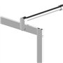 vidaXL Paroi de douche et étagère Chrome 80x195 cm Verre ESG&Aluminium, cabine de douche, paroi de douche de baignoire, paroi de