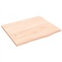 vidaXL Dessus de Table 60x50x2 cm Bois de chêne Massif Non traité