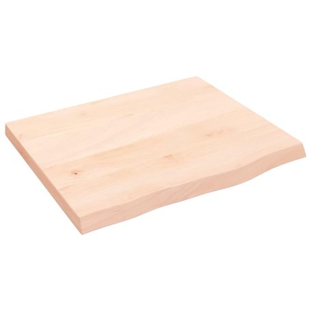 vidaXL Dessus de Table 60x50x(2-4) cm Bois de chêne Massif Non traité