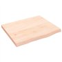 vidaXL Dessus de Table 60x50x(2-4) cm Bois de chêne Massif Non traité