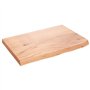 vidaXL Dessus de Table Marron Clair Bois chêne Massif traité