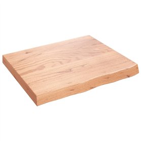 vidaXL Dessus de Table Marron Clair Bois chêne Massif traité