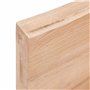vidaXL Dessus de Table Marron Clair Bois chêne Massif traité, Dessus de Table de Remplacement, Dessus de Table Basse, Planche de