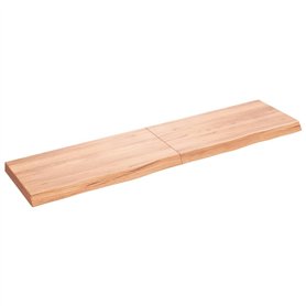 vidaXL Dessus de Table Marron Clair Bois chêne Massif traité
