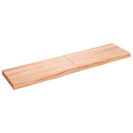 vidaXL Dessus de Table Marron Clair Bois chêne Massif traité