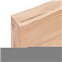 vidaXL Dessus de Table Marron Clair Bois chêne Massif traité, Dessus de Table de Remplacement, Dessus de Table Basse, Dessus de 