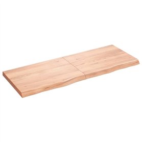 vidaXL Dessus de Table Marron Clair Bois chêne Massif traité