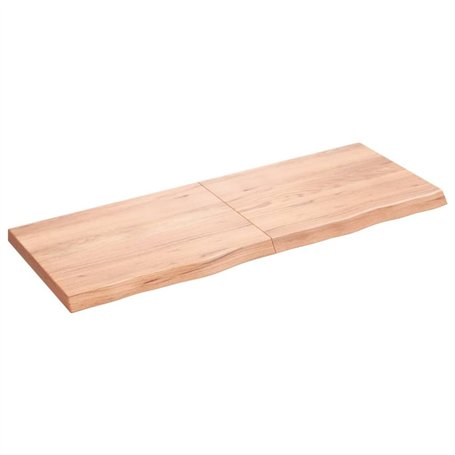 vidaXL Dessus de Table Marron Clair Bois chêne Massif traité