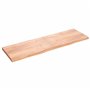vidaXL Dessus de Table Marron Clair Bois chêne Massif traité