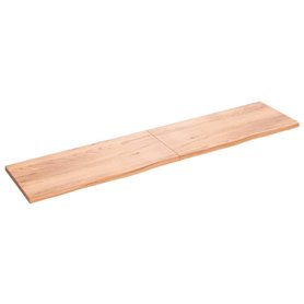 vidaXL Dessus de Table Marron Clair Bois chêne Massif traité