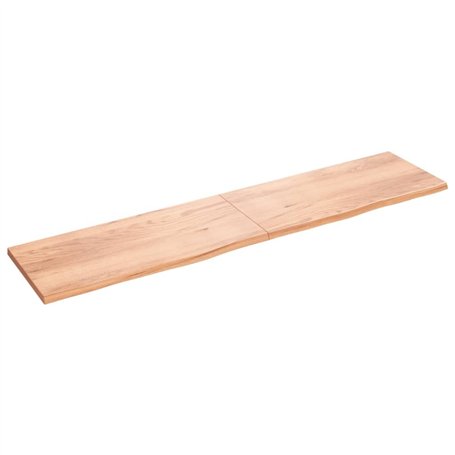 vidaXL Dessus de Table Marron Clair Bois chêne Massif traité