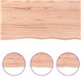vidaXL Dessus de Table Marron Clair Bois chêne Massif traité, Dessus de Table de Remplacement, Dessus de Table Basse, Dessus de 