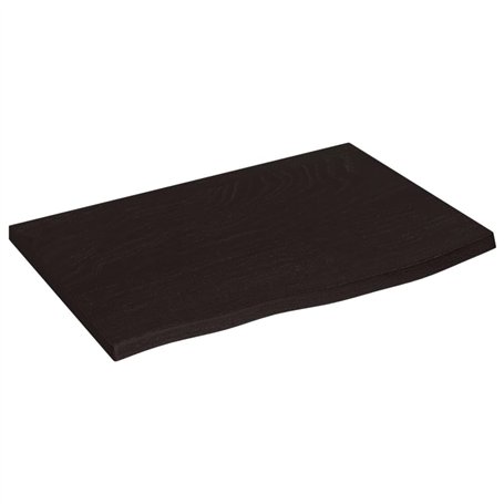 vidaXL Dessus de Bureau Marron foncé 60x40x2 cm Bois chêne traité