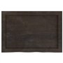 vidaXL Dessus de table marron foncé bois chêne massif traité, dessus de table de remplacement, dessus de table basse, planche de